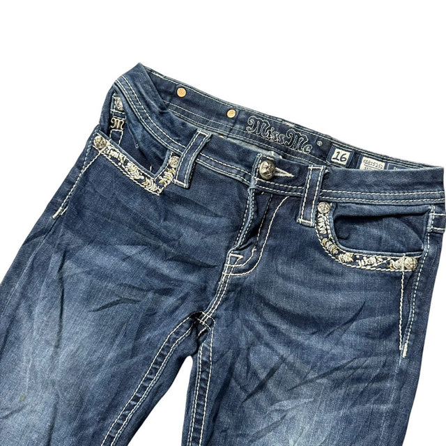 miss me straight leg/slim stretch designer women jeans (w26)