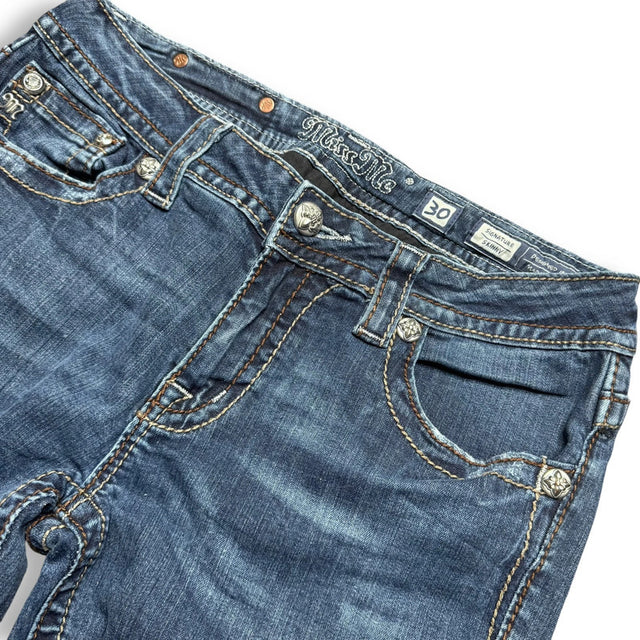 miss me straight/slim stretched lowwaist designer women jeans (w30)