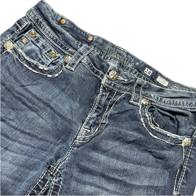 miss me straight/slim stretch low waist designer women jeans (w28)