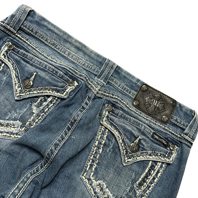 Miss me baggy/straight leg low waist women designer jeans(w32)