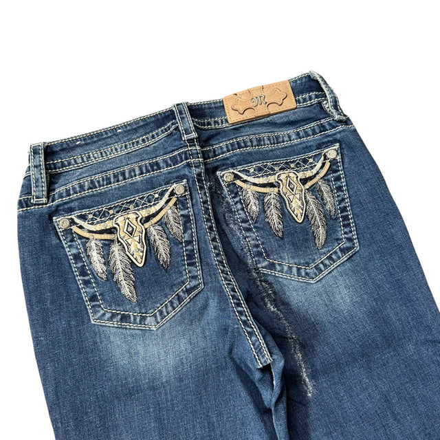 Miss me flared/bootcut low waist women designer jeans(w28)