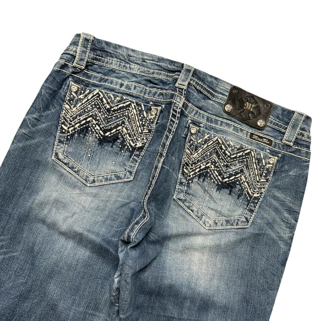 Miss me flared/bootcut low waist women designer jeans(w32)