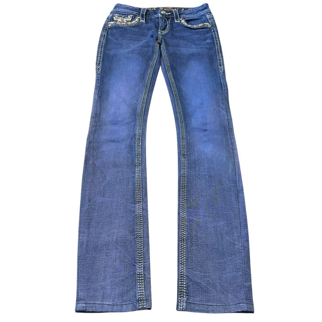 Rock Revival Straight/slim low waist women designer jeans(w25)