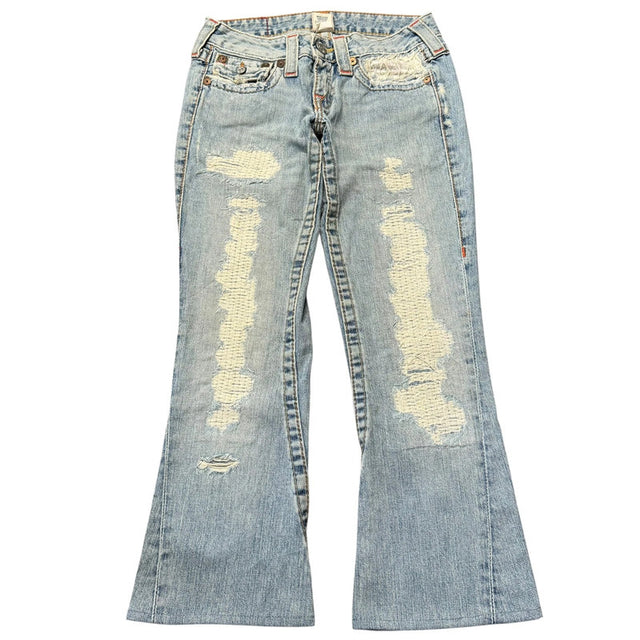 True religion flared/bootcut low waist women designer jeans(w25)