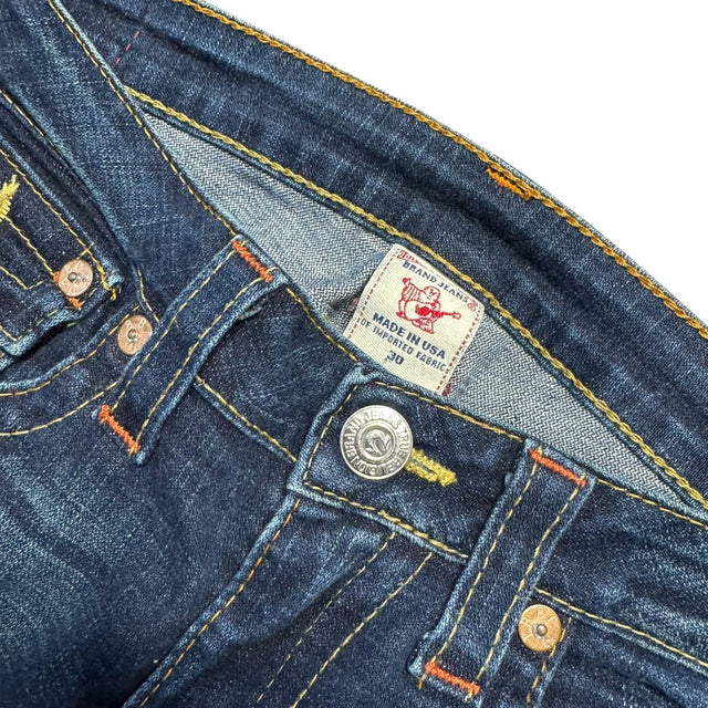 True religion straight leg low waist women designer jeans(w30)