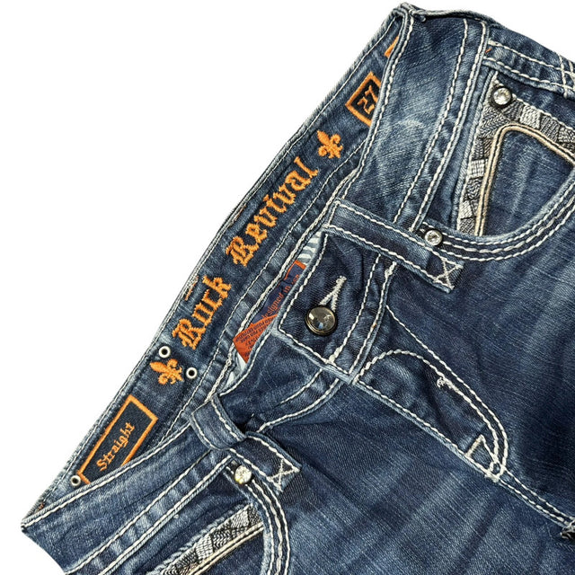 Rock Revival Straight leg low waist women jeans(w27)