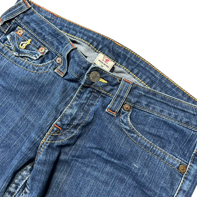 True Religion flared/bootcut low waist women designer jeans(w32)