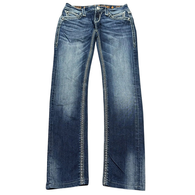 Rock revival low waist women designer slim/skinny jeans(w28)