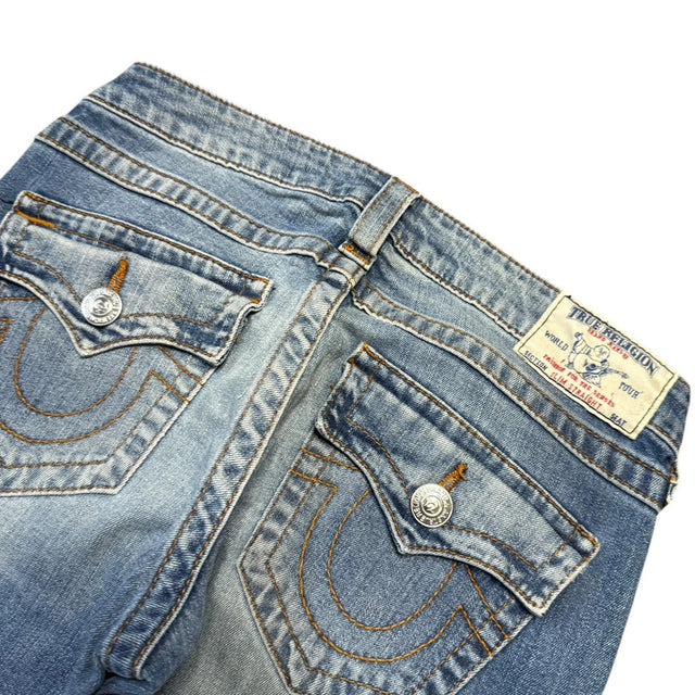 True Religion low waist straight/slim women designer Jeans(w27)