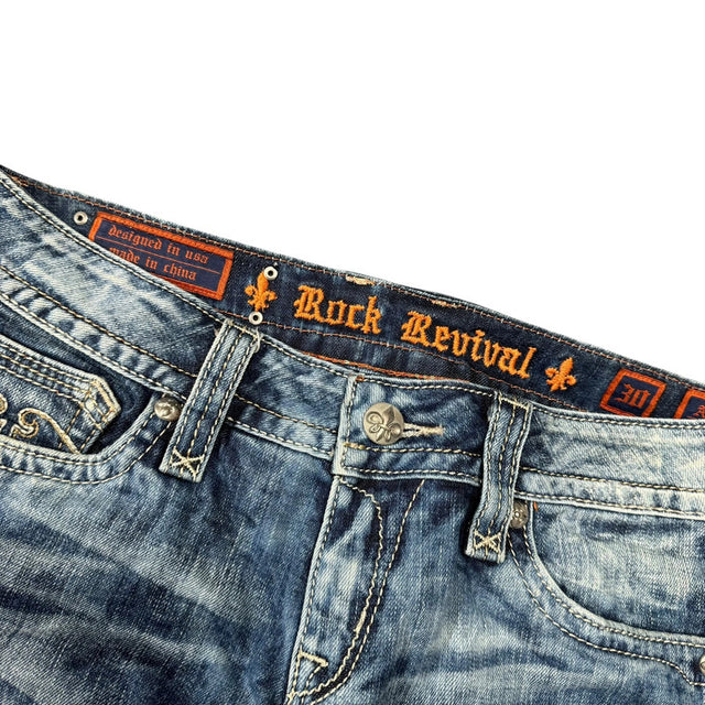Rock Revival flared/bootcut low waist women designer jeans(w30)