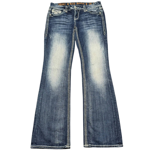 Rock Revival easy Boot mid Rise women designer jeans(w30)