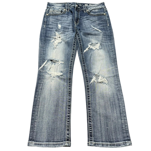 Miss me straight leg Capri designer Women jeans(w28)