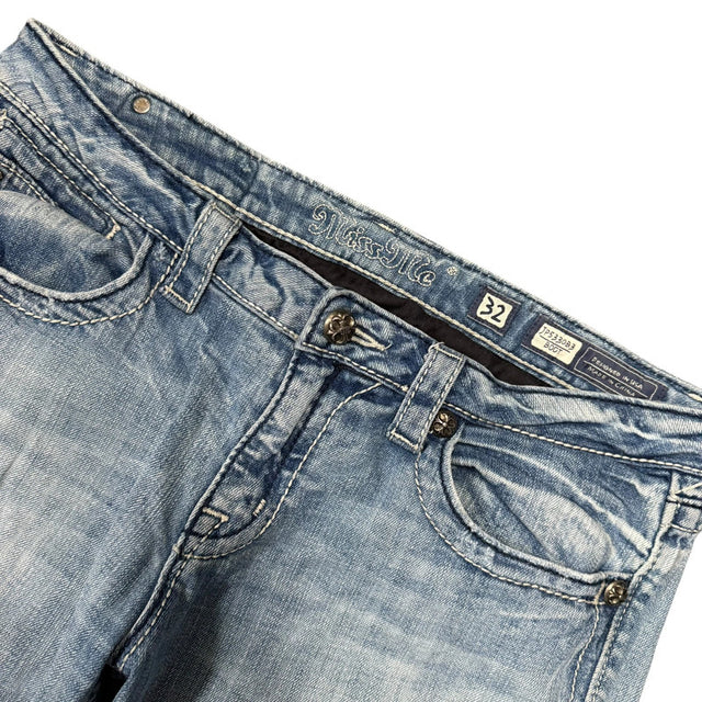Miss me flared/bootcut low waist women designer jeans(w32)