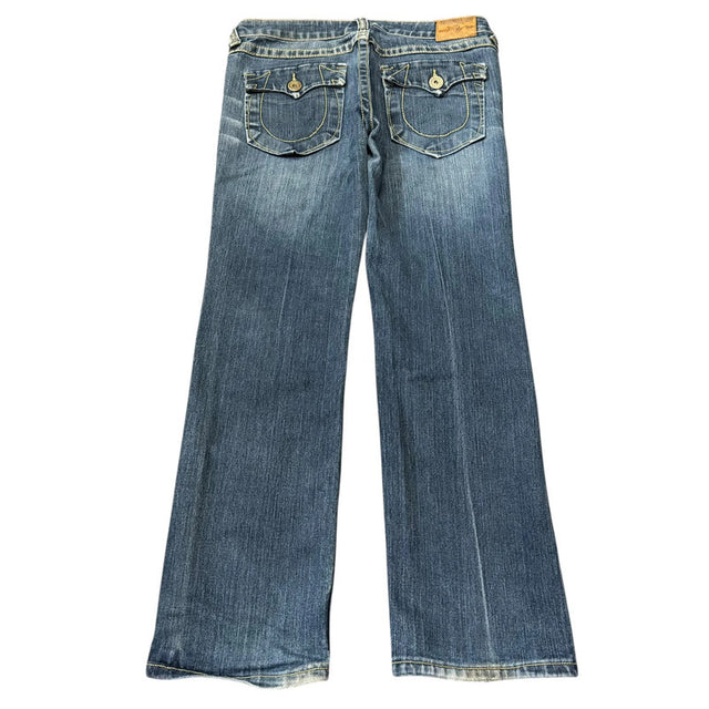 True Religion Limited Edition straight leg unisex designer jeans(w32)