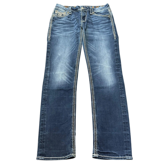 Rock Revival low waist slim fit women designer jeans(w30)