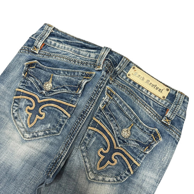 Rock Revival flared/bootcut low waist women designer jeans(w31)