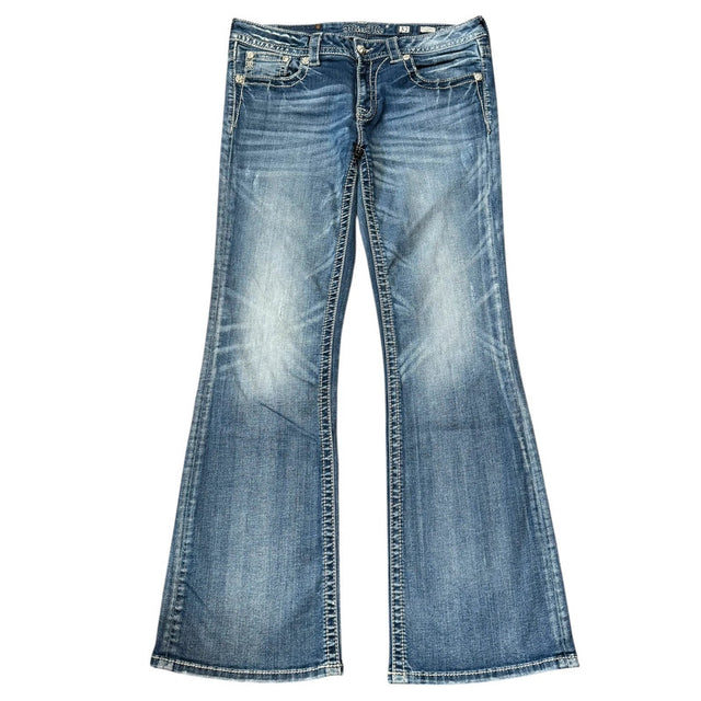 Miss me low waist loose bootcut women designer jeans(w32)