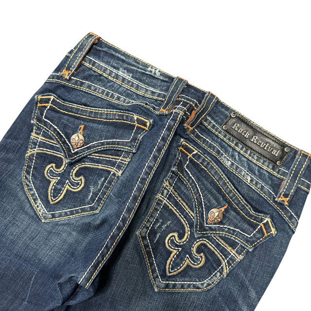 Rock Revival loose flared/bootcut women designer jeans(w31)