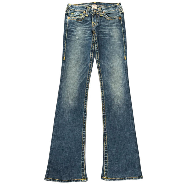 True Religion flared/bootcut low waist women designer jeans(w27)