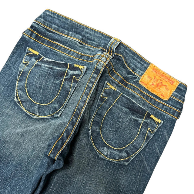 True Religion flared/bootcut low waist women designer jeans(w27)