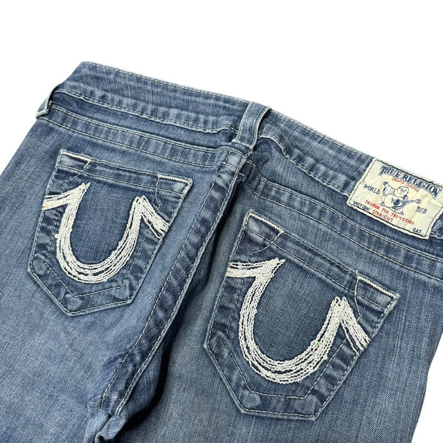 True Religion straight leg low waist women designer jeans(w28)