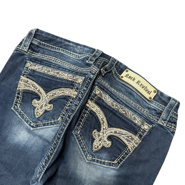 Rock Revival flared/bootcut low waist women designer jeans(w32)