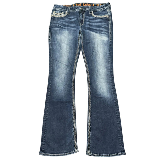 Rock Revival flared/bootcut low waist women designer jeans(w32)
