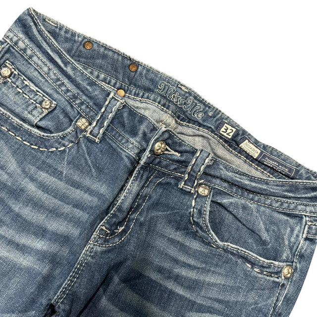 Miss me flared/bootcut mid waist women designer jeans(w32)