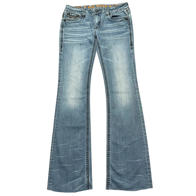 Rock Revival flared/bootcut low Rise women designer jeans(w29)
