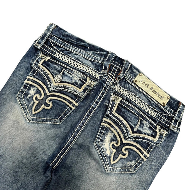 Rock Revival Straight/capri mid Rise women designer jeans(w31)