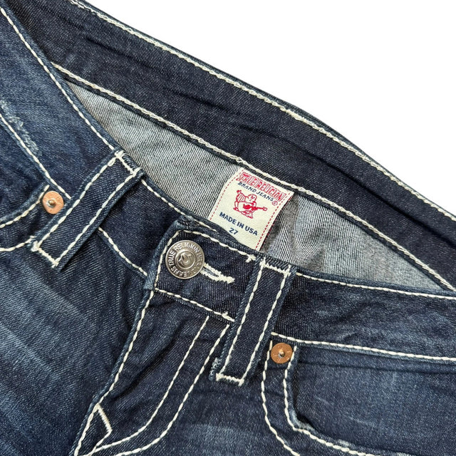 True Religion low waist women designer jeans shorts(w27)