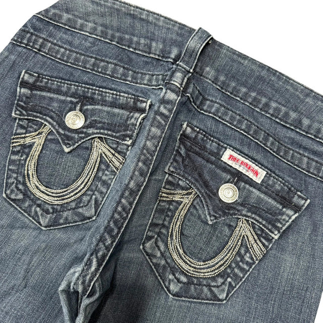 True Religion flared/bootcut mid Rise women designer jeans(w28)