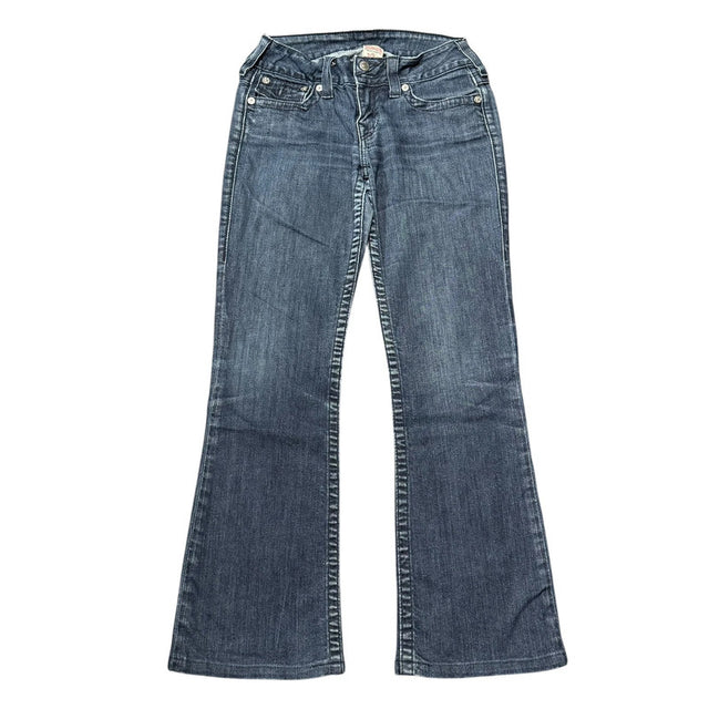 True Religion flared/bootcut mid Rise women designer jeans(w28)