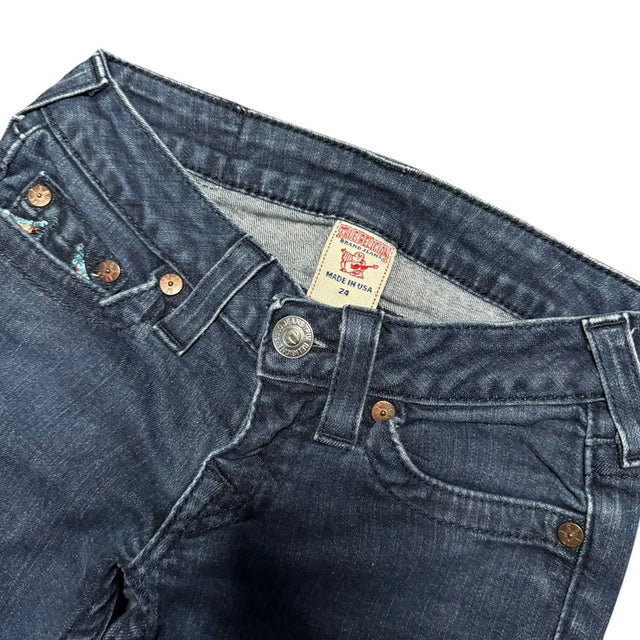 True Religion flared/bootcut low waist women designer jeans(w24)