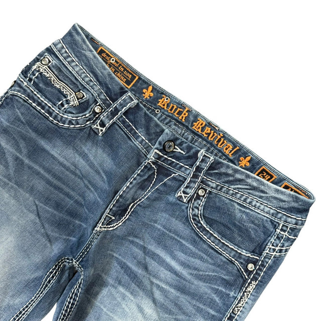 Rock Revival flared/bootcut low waist tall women designer jeans(w29)