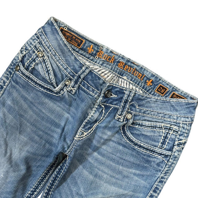 Rick Revival low waist women designer skinny Jeans(w29)