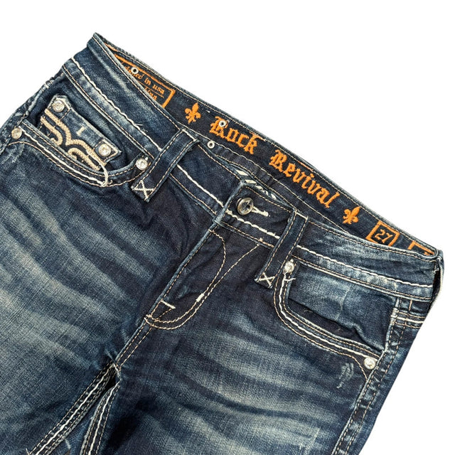 Rock Revival flared/bootcut low waist women designer jeans(w27)