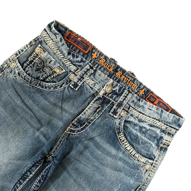 Rock Revival straight leg unisex designer jeans(w30)