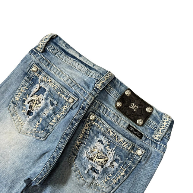 Miss me flared/bootcut low waist women designer jeans(w28)