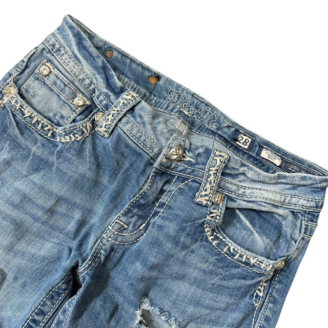 Miss me flared/bootcut low waist women designer jeans(w28)