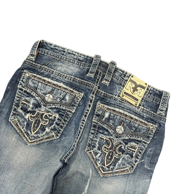 Rock Revival straight/boot unisex designer jeans(w32)