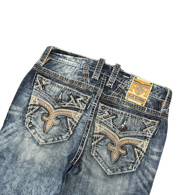 Rock Revival straight/boot unisex designer jeans(w31)