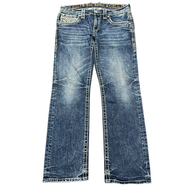 Rock Revival straight leg unisex designer Jeans(w34)