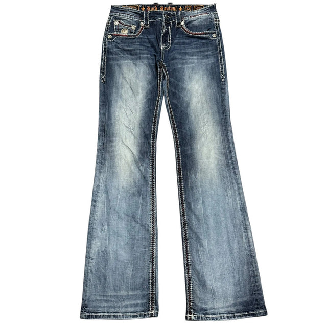 Rock revival baggy/boot unisex designer jeans(w32)
