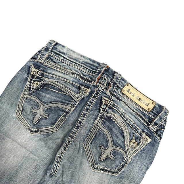 Rock Revival flared/bootcut low waist women designer jeans(w30)