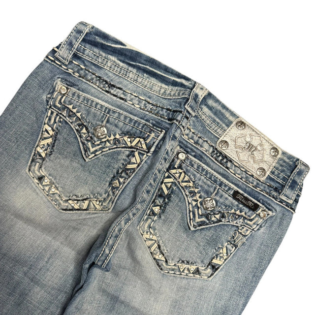 Miss me Straight leg low waist women designer jeans(w28)