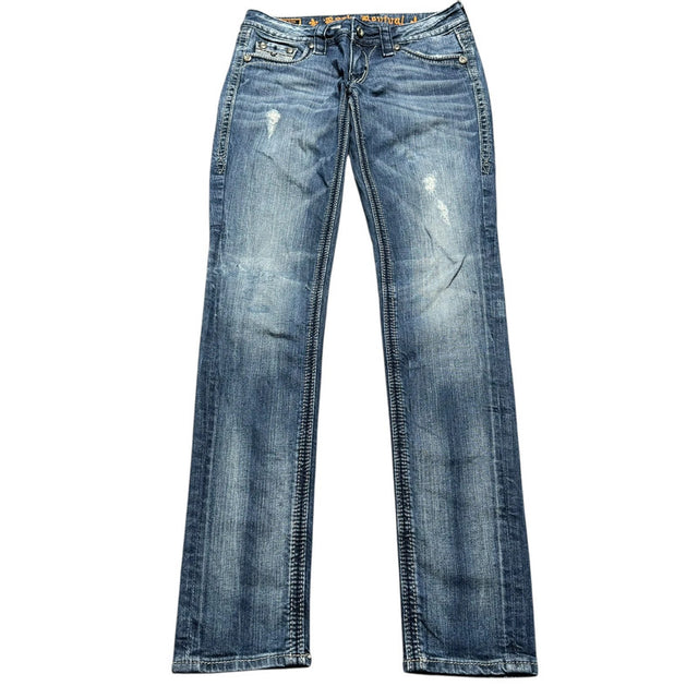 Rick Revival low waist women designer skinny jeans(w25)