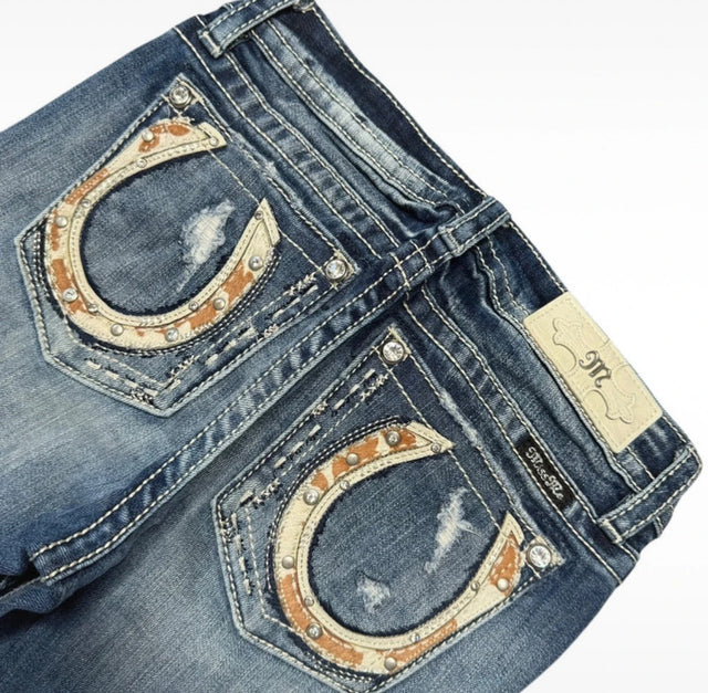 Miss me flared/bootcut low waist women designer jeans(w27)