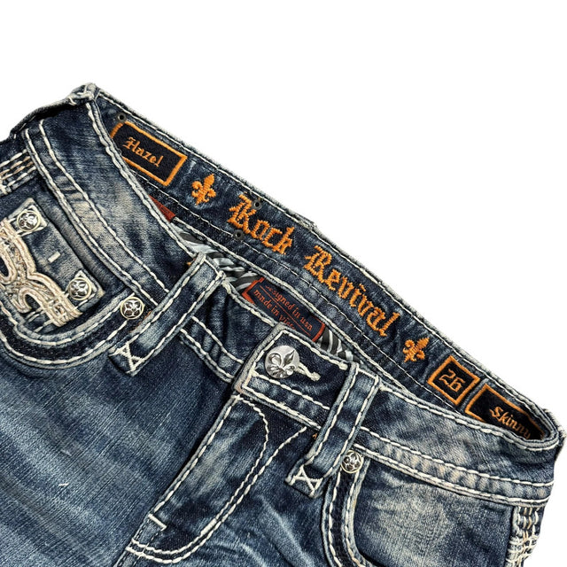 Rock Revival mini designer jeans skirt(w26)