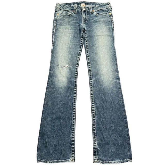 True Religion straight leg low waist women designer jeans(w31)